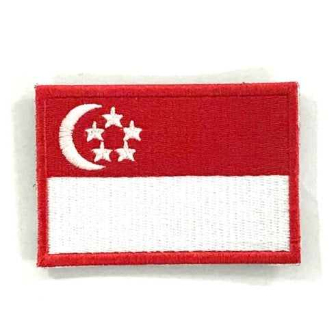 Singapore Flag Patch, Red - Red.B