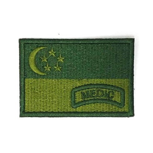 Singapore Flag - MEDIC Patch, Green - Green.B