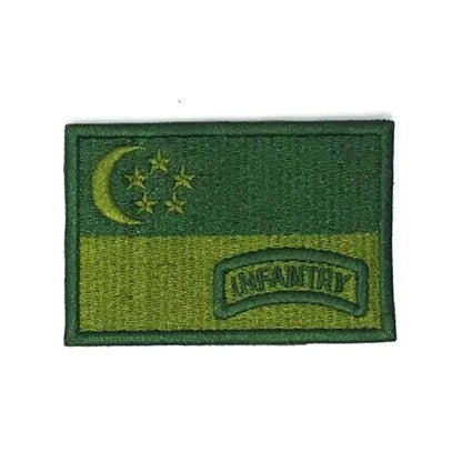 Singapore Flag - INFANTRY Patch, Green - Green.B