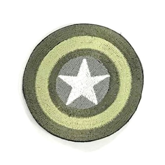 Captain America's Shield Patch, Olive Green