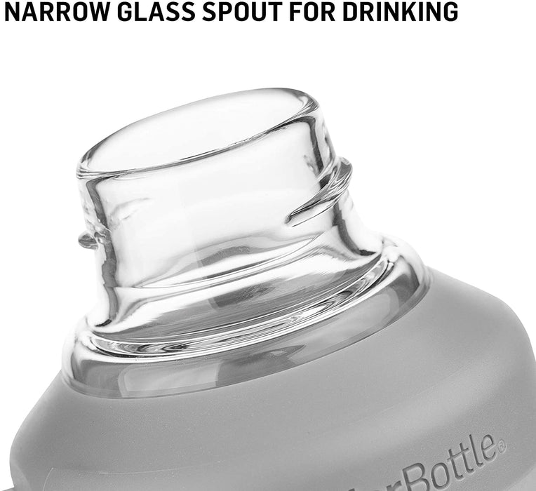 BlenderBottle Mantra Glass Shaker Bottle  - 20-oz. - Pebble Grey