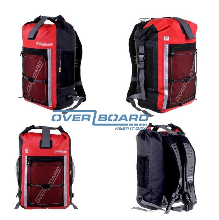Pro-Sports Waterproof Backpack 30L, OverBoard, Red