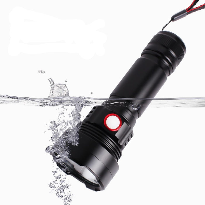 18650 waterproof cross-border USB rechargeable flashlight
