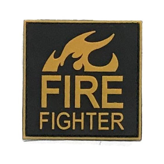 FIRE Fighter Patch, Brown on Black