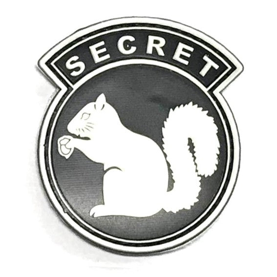 SECRET Squirrel Patch, White