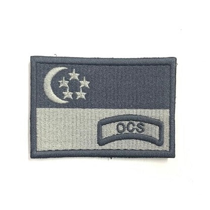 Singapore Flag - OCS Patch : Grey-Grey.B
