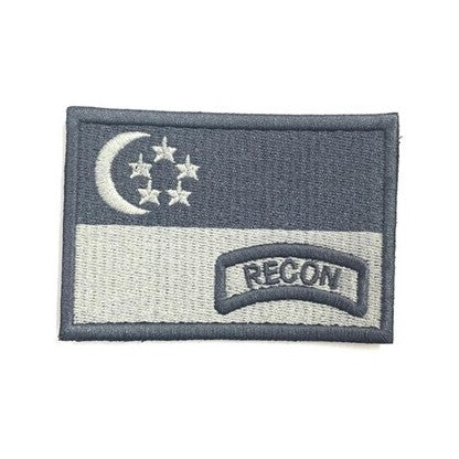 Singapore Flag - RECON Patch : Grey-Grey.B