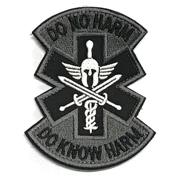 Spartan - Do Not Harm.Do Know Harm Patch, Gray