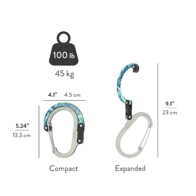 HEROCLIP CARABINER LARGE - BLUE STEEL