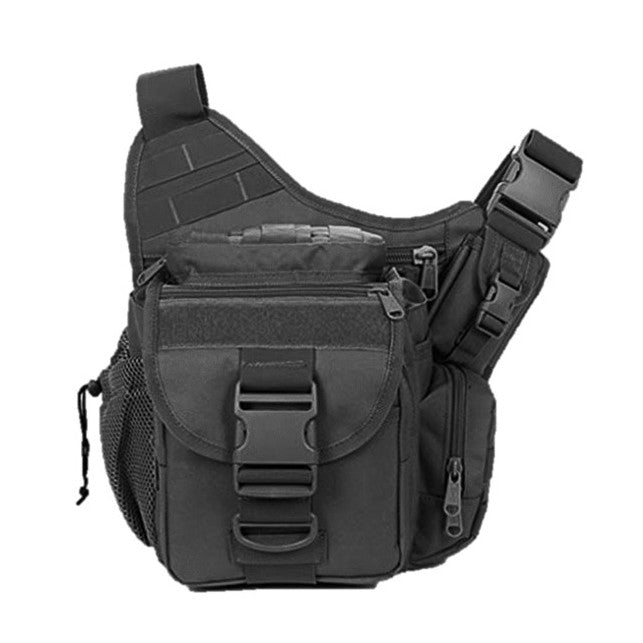 Multi-Functional Military Tactical Messenger Bag EDC Molle Shoulder Pack, Black