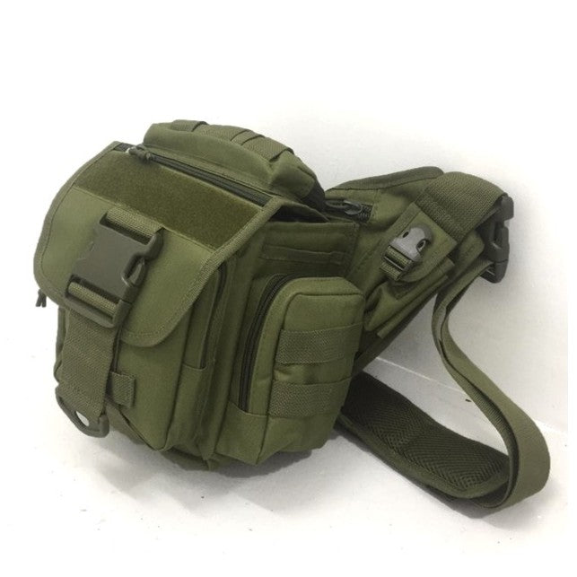 Multi-Functional Military Tactical Messenger Bag EDC Molle Shoulder Pack, Army Green