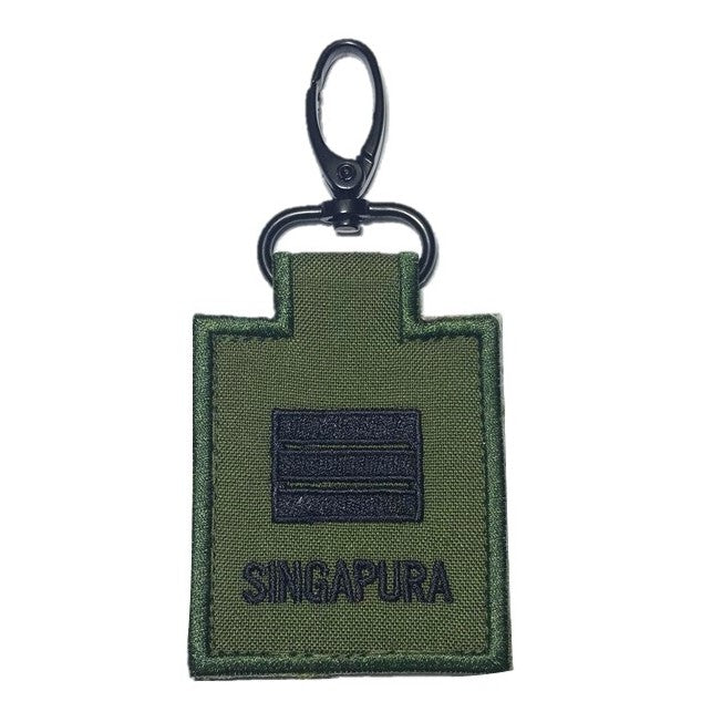 Army Mini Rank Keychain , OD Green