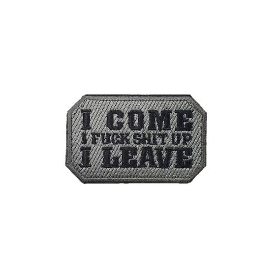 I F*** SHIT UP Embroidery Patch Grey/black