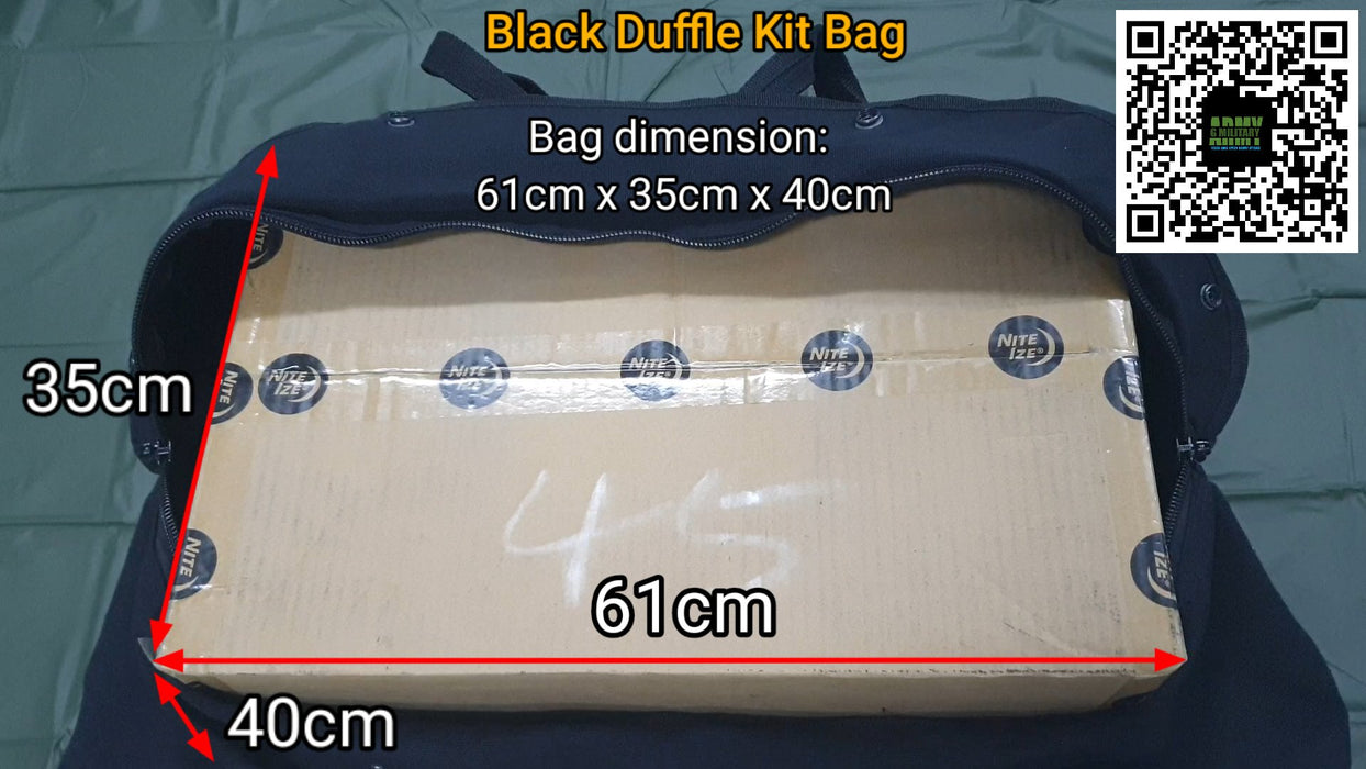 Black Duffle Kit Bag