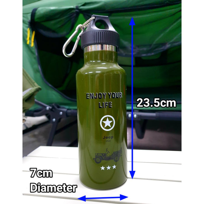 Outdoor Stainless Steel Army Bottle 500ml