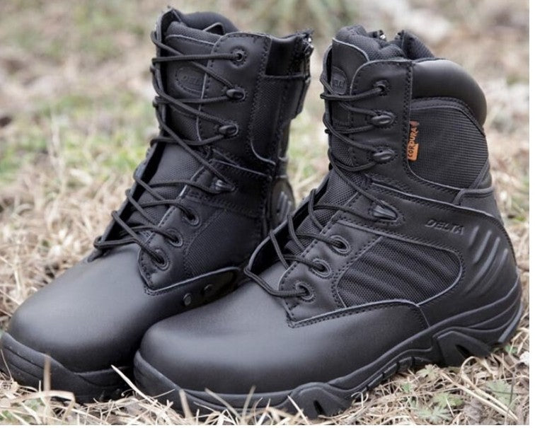 Delta Boots, High Cut with side zip, Black - Main Image