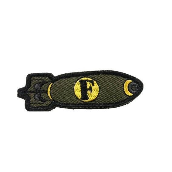 Rocket Missile F Green Patch , with Velcro