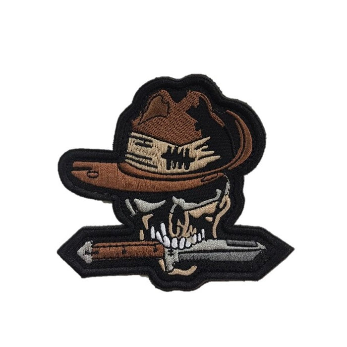 Skeleton Dagger Patch, Morale Patch, with Velcro
