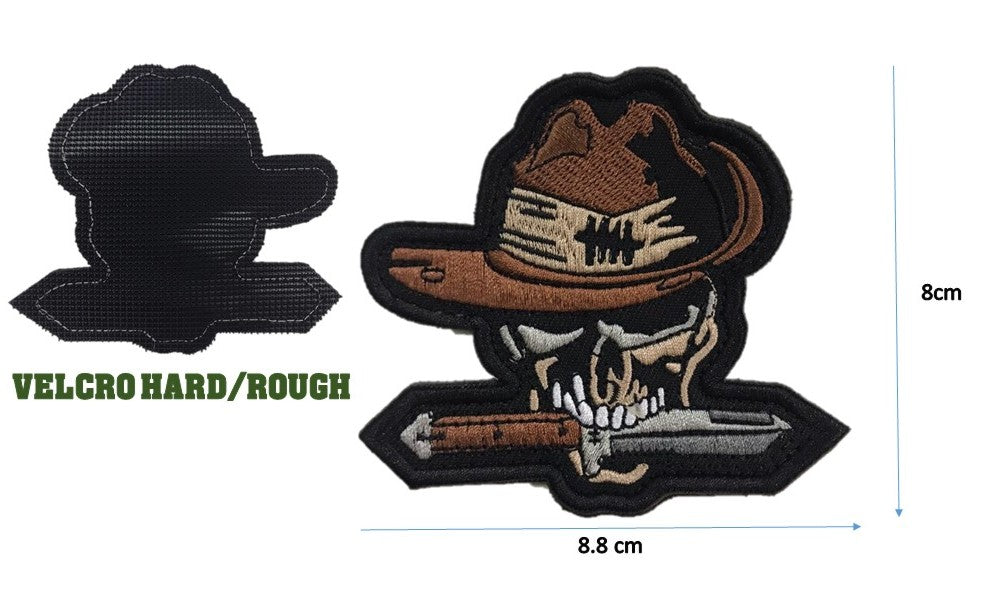 Skeleton Dagger Patch, Morale Patch, with Velcro