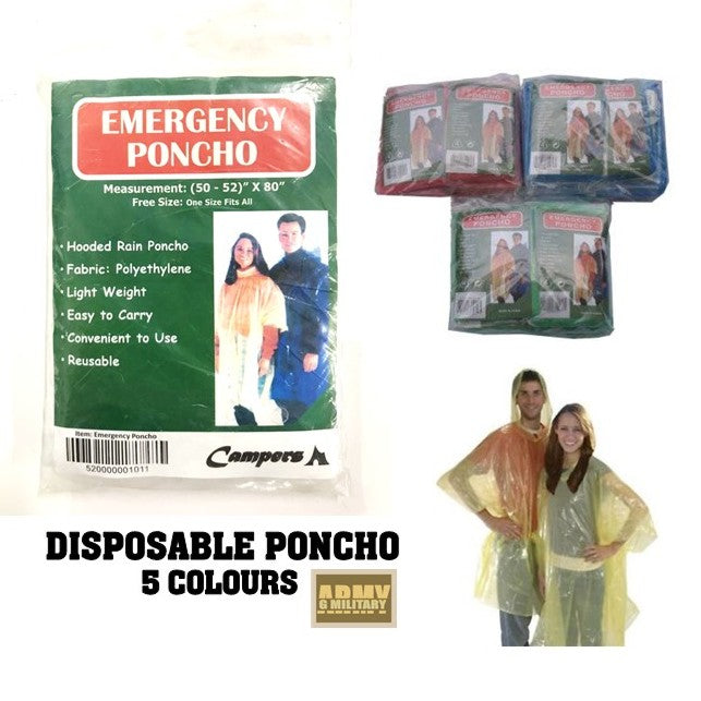 Disposable Poncho, Raincoat
