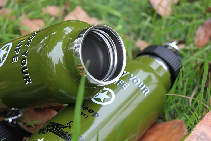 Outdoor Stainless Steel Army Bottle 500ml