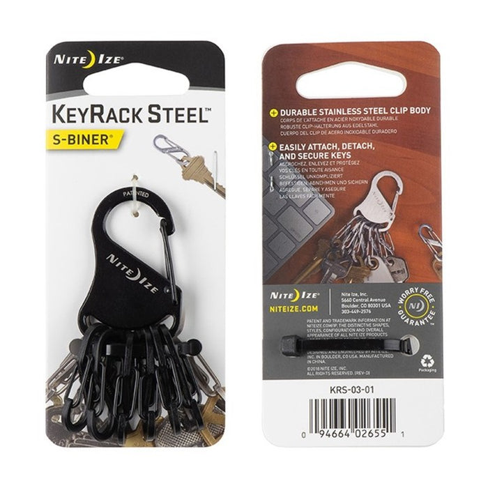 Niteize KeyRack Steel - S-Biner - Black