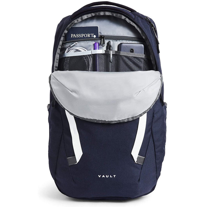 north face backpack vault antelope tan/aviator navy THE NORTH FACE® TNF VAULT AVIATOR NAVY LIGHT HEATHER/TNF WHITE