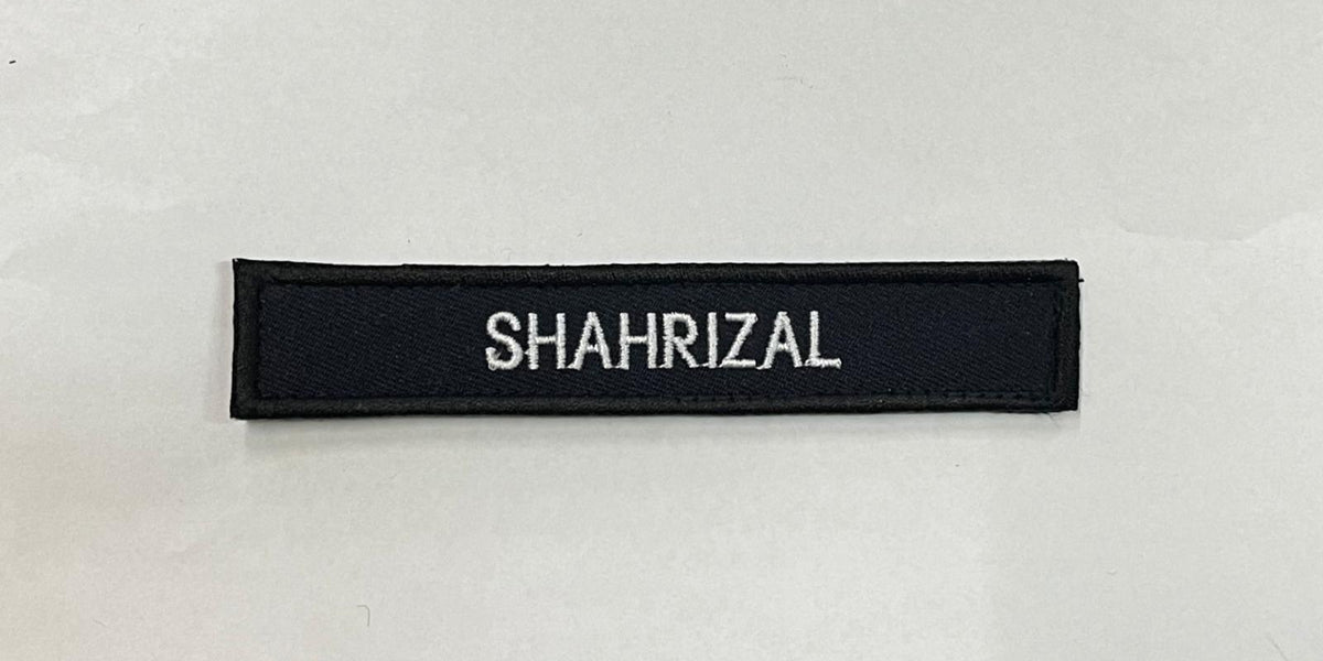 Singapore Police Force Name Tag with Border — G MILITARY