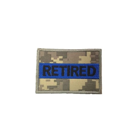 Retired Embroidery Patch Pixel Grey / Blue