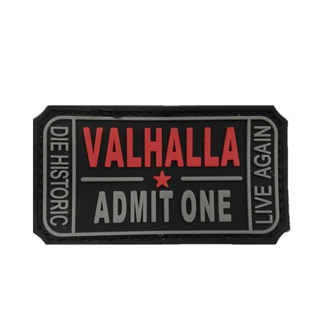 Valhalla Black Rubber Patch with Velcro