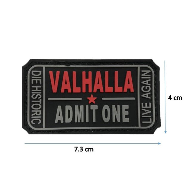 Valhalla Black Rubber Patch with Velcro
