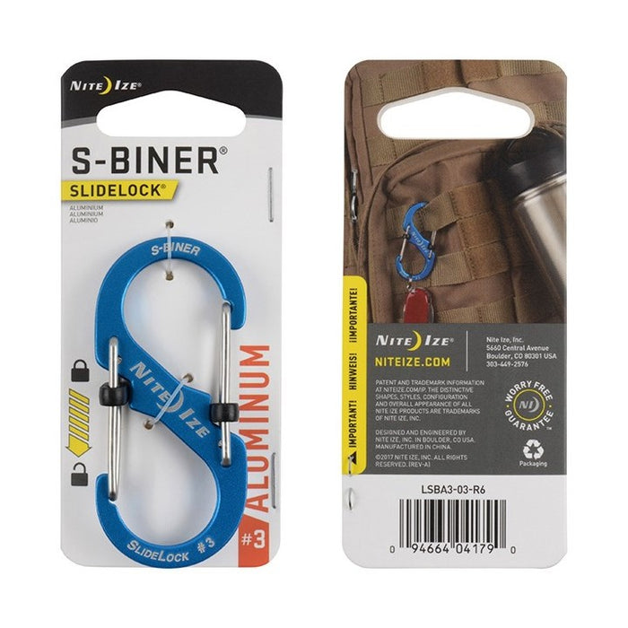 Niteize S-Biner® SlideLock® Aluminum #3 - Blue