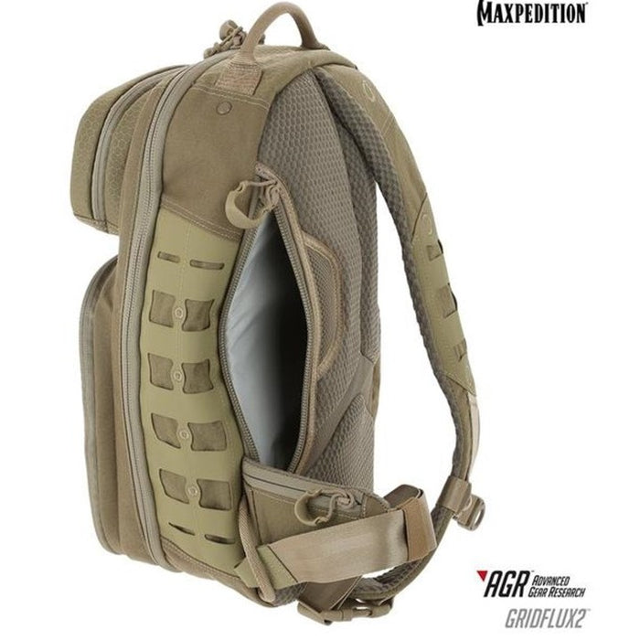 GRIDFLUX™ V2.0 ERGONOMIC SLING PACK 18L , Tan.