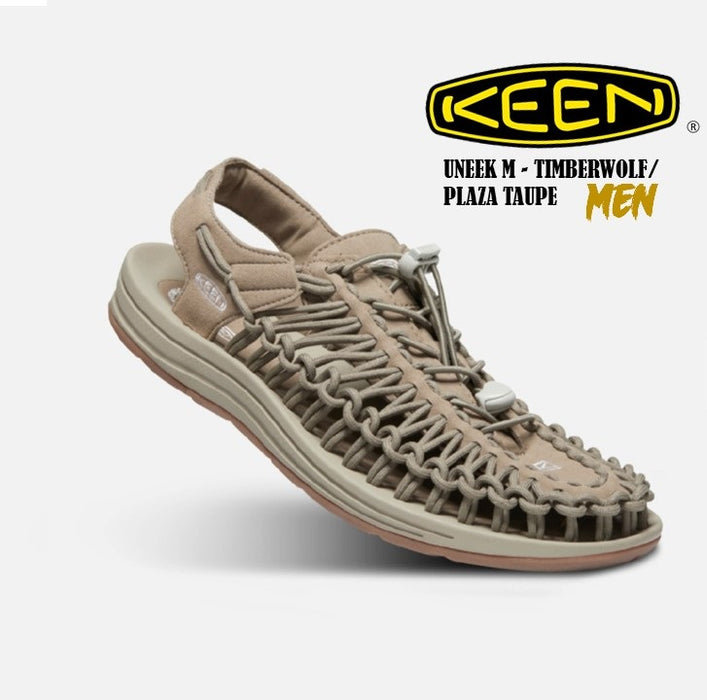 KEEN UNEEK Men's Timberwolf/Plaza Taupe Sandals - Main Image