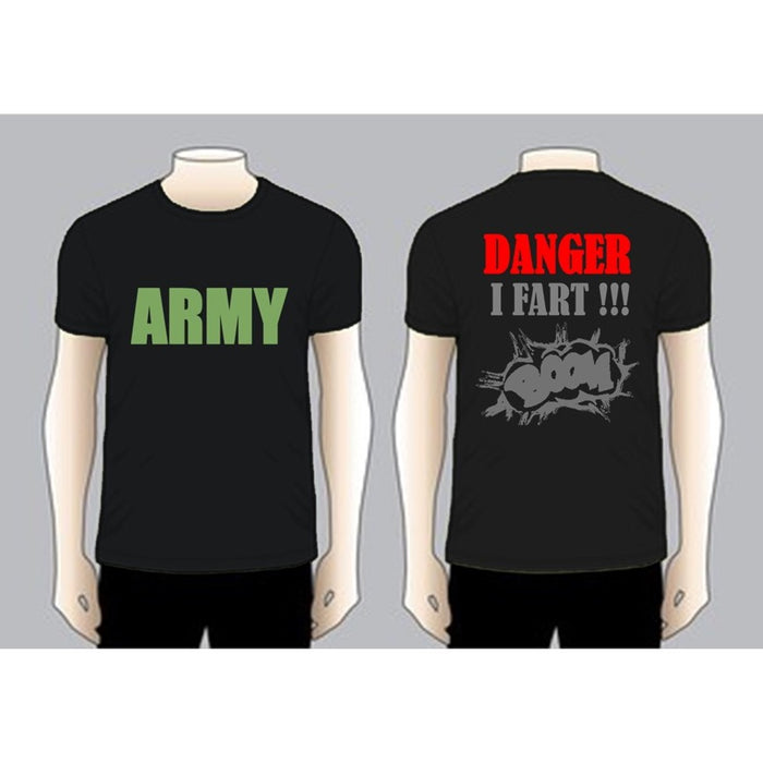 DANGER I FART!!! T-shirt, Black Dri Fit