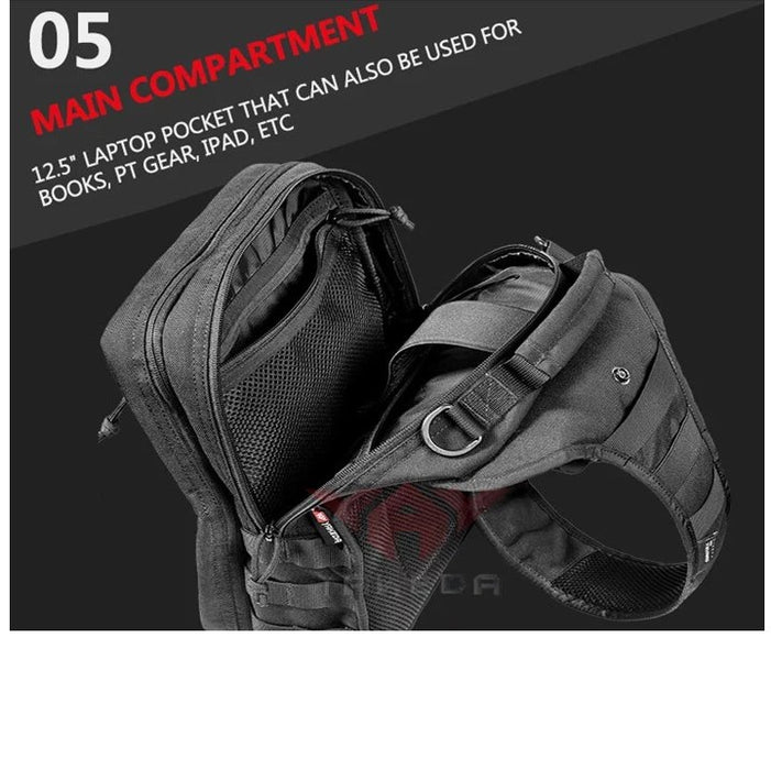 YAKEDA outdoor waterproof walking sling bag with concealed gun holster design mens small tactical shoulder chest bag - Pixel Grey