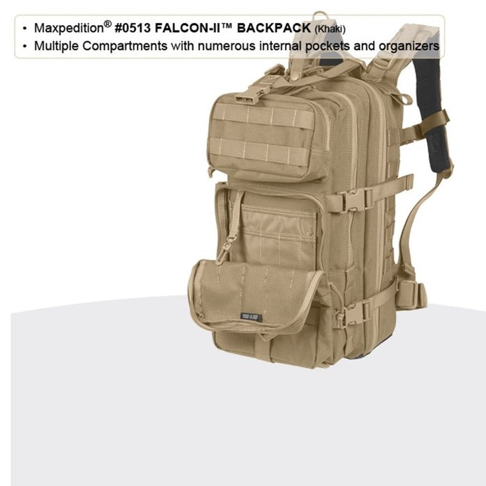 falcon mini backpack FALCON-II BACKPACK 23L , Khaki-Foliage — G MILITARY