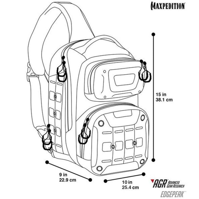 EDGEPEAK™ AMBIDEXTROUS SLING PACK 15L , Gray