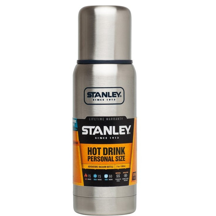 Stanley Adventure Vacuum Bottle Stainless Steel 17oz 503ml , Stainless Steel
