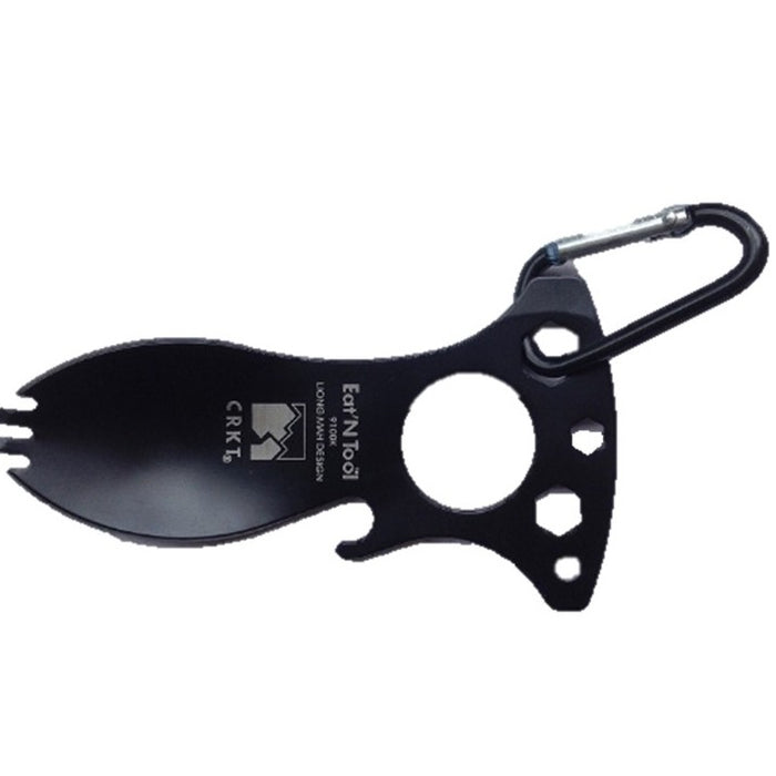 Multi-Function Stainless Steel Spoon Fork Bottle Opener , Black.