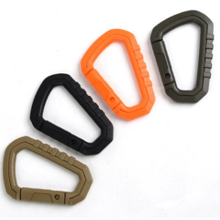 Outdoor Carabiner Tactical Plastic , 4 Colours Available.