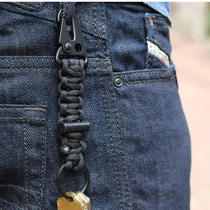 Paracord With Carabiner Black