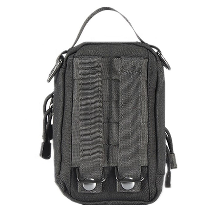 Yakeda waterproof outdoor men sport outdoor pack combat utility belt waist molle small pouch sling tactical shoulder bag - BLACK