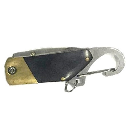 Small Travel Single Blade Pocket Knife with Carabiner Hook