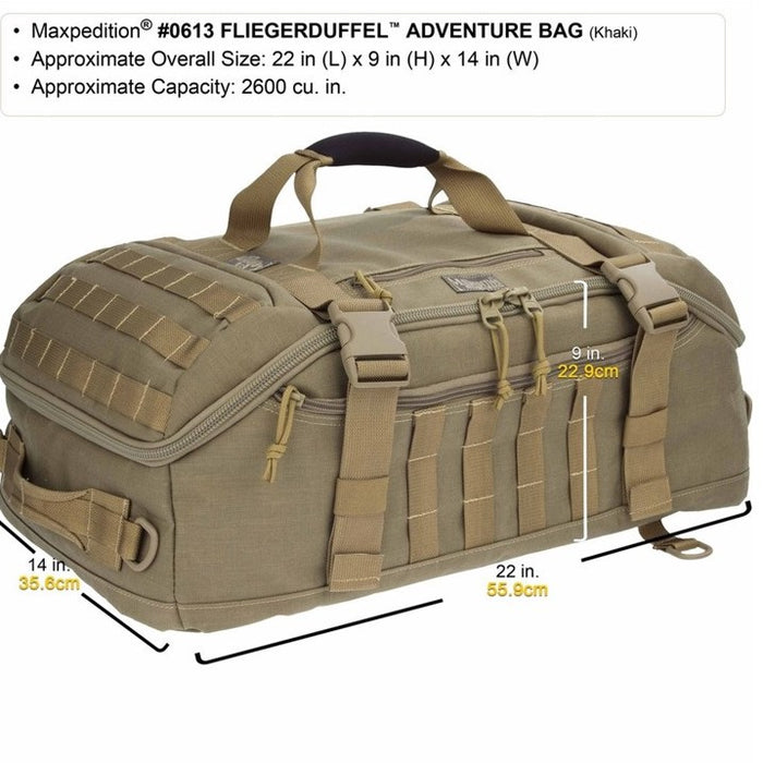 FLIEGERDUFFEL ADVENTURE BAG , Khaki