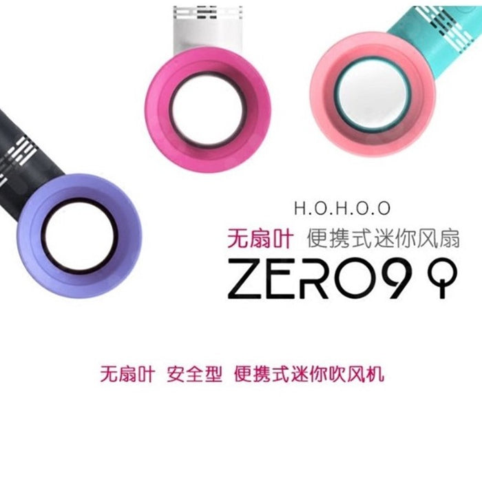 ZERO 9 Mini Portable Bladeless Fan ★ Safe even for Children / USB Fan / Handheld Fan