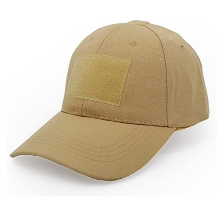 Velcro Cap , Light Brown.