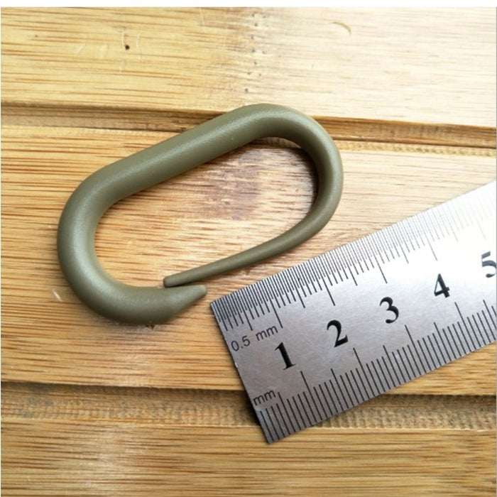 Plastic U-shaped buckle , Olive Green.