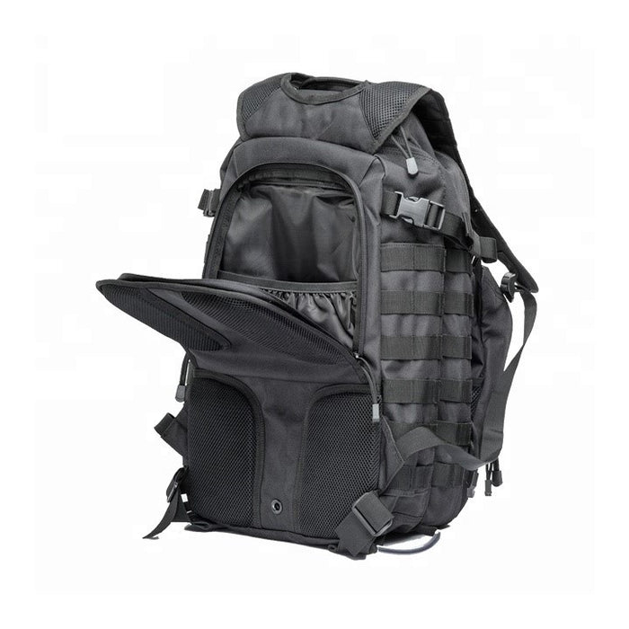YAKEDA 45L laptop stylish waterproof outdoor basketball helmet backpack - Black.