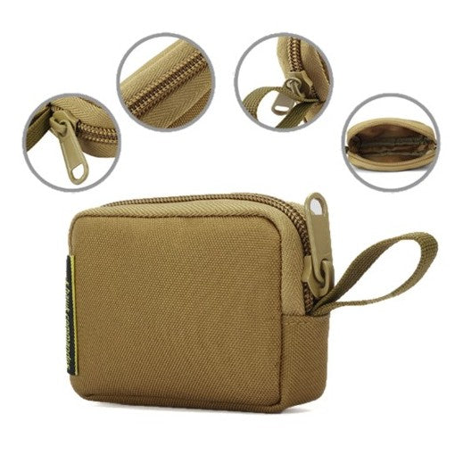 Outdoor products triangle buckle square parts bag earphone bag - KHAKI